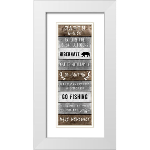 The Cabin White Modern Wood Framed Art Print with Double Matting by Carpentieri, Natalie
