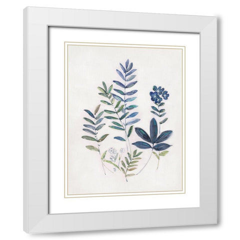 Fern Study II White Modern Wood Framed Art Print with Double Matting by Swatland, Sally