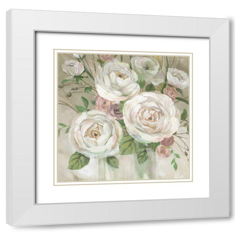 Queen of the Garden White Modern Wood Framed Art Print with Double Matting by Nan
