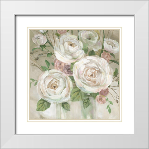 Queen of the Garden White Modern Wood Framed Art Print with Double Matting by Nan
