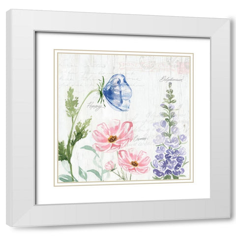 Garden Love Letters IV White Modern Wood Framed Art Print with Double Matting by Brockmon, Kristen