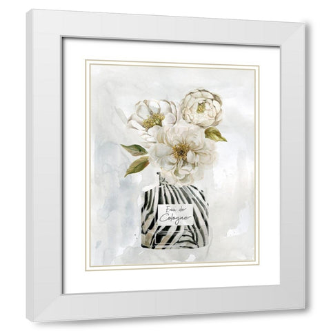 Feminine Wilds I White Modern Wood Framed Art Print with Double Matting by Robinson, Carol