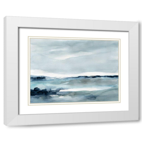 Cooling Dusk White Modern Wood Framed Art Print with Double Matting by Robinson, Carol