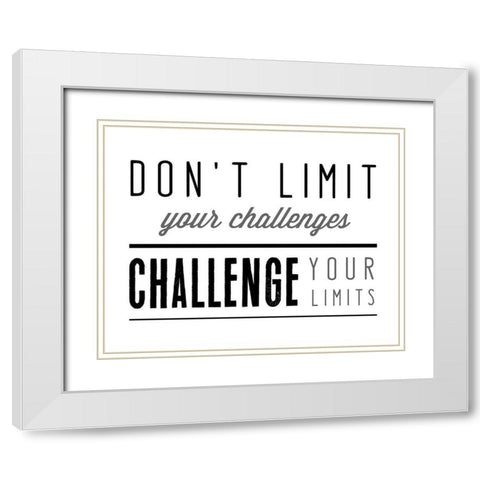 Challenge White Modern Wood Framed Art Print with Double Matting by CAD Designs