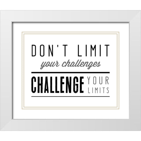 Challenge White Modern Wood Framed Art Print with Double Matting by CAD Designs