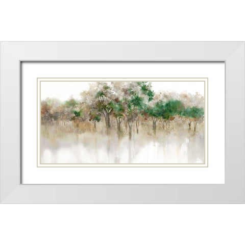 Subtle Meadow Reflections White Modern Wood Framed Art Print with Double Matting by Robinson, Carol
