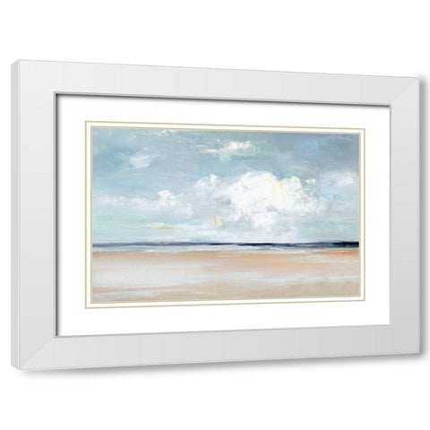 Ocean Vista White Modern Wood Framed Art Print with Double Matting by Swatland, Sally