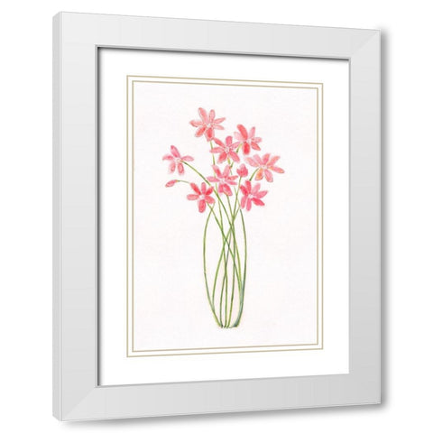 Intertwined Bouquet II White Modern Wood Framed Art Print with Double Matting by Swatland, Sally