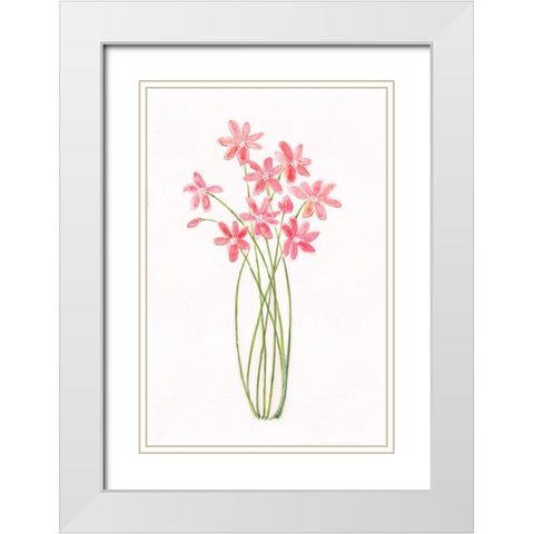 Intertwined Bouquet II White Modern Wood Framed Art Print with Double Matting by Swatland, Sally
