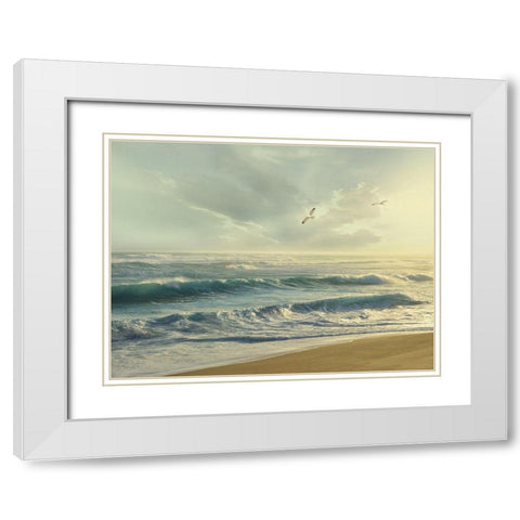 Way Home White Modern Wood Framed Art Print with Double Matting by Calascibetta, Mike