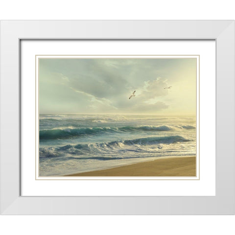 Way Home White Modern Wood Framed Art Print with Double Matting by Calascibetta, Mike