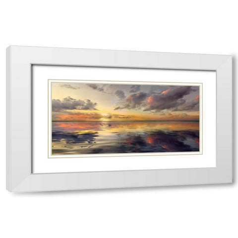 Endless White Modern Wood Framed Art Print with Double Matting by Calascibetta, Mike