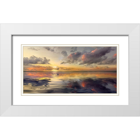 Endless White Modern Wood Framed Art Print with Double Matting by Calascibetta, Mike
