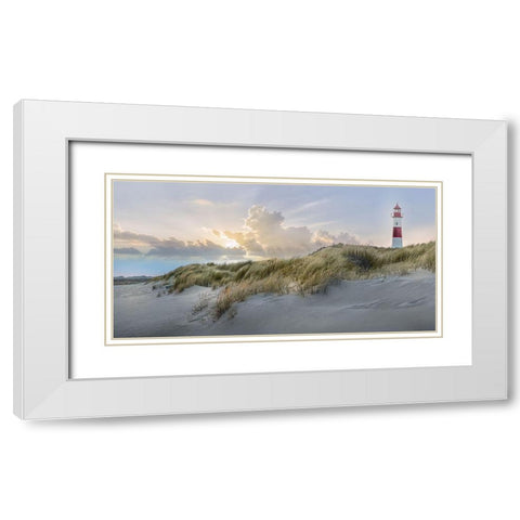 The Guardian White Modern Wood Framed Art Print with Double Matting by Calascibetta, Mike