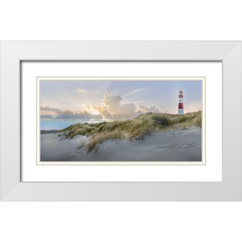 The Guardian White Modern Wood Framed Art Print with Double Matting by Calascibetta, Mike