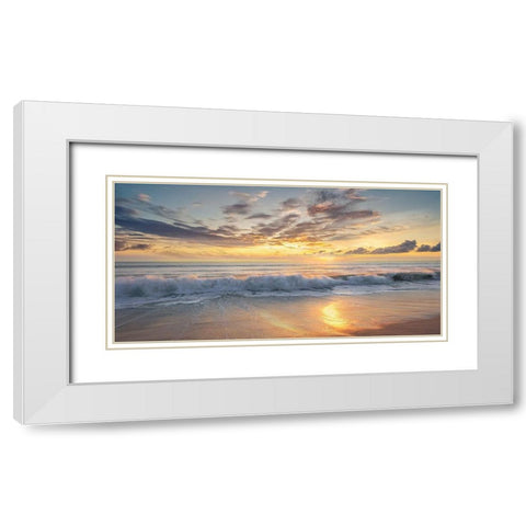 Azio Island White Modern Wood Framed Art Print with Double Matting by Calascibetta, Mike