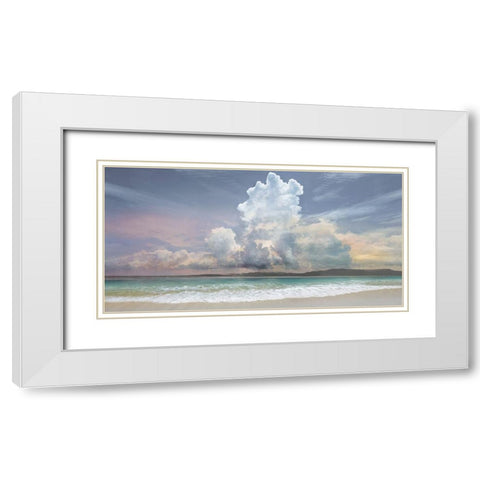 Morning Shower White Modern Wood Framed Art Print with Double Matting by Calascibetta, Mike