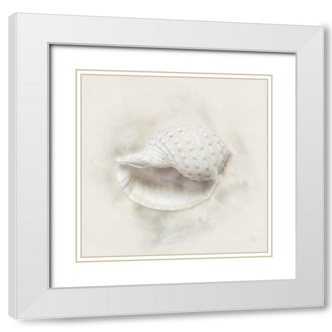 Soft Sand and Shell IV White Modern Wood Framed Art Print with Double Matting by Jill, Susan