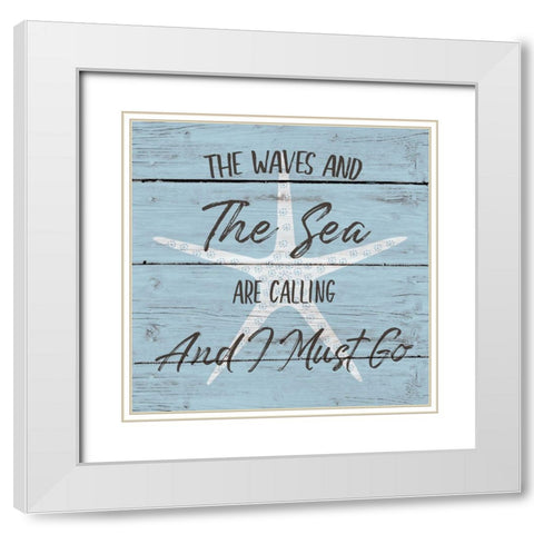 The Sun and the Sand White Modern Wood Framed Art Print with Double Matting by Jill, Susan