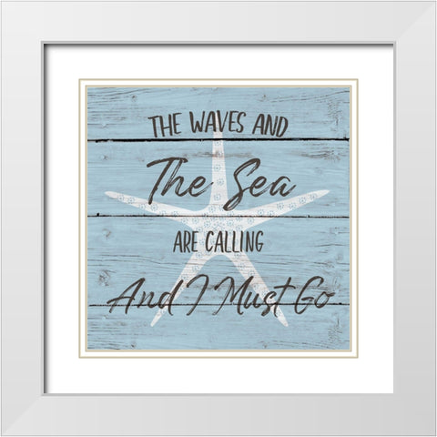 The Sun and the Sand White Modern Wood Framed Art Print with Double Matting by Jill, Susan