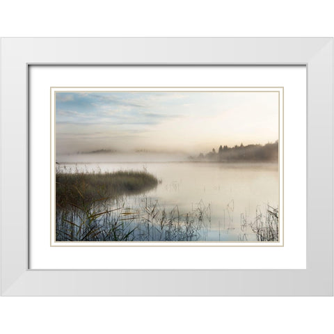 A New Day White Modern Wood Framed Art Print with Double Matting by Weisz, Irene
