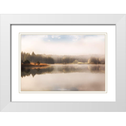 Cosy Nature White Modern Wood Framed Art Print with Double Matting by Weisz, Irene