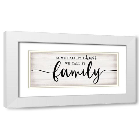Family Chaos White Modern Wood Framed Art Print with Double Matting by Carpentieri, Natalie