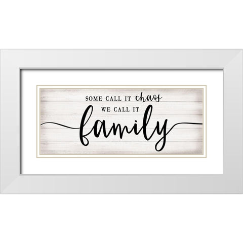 Family Chaos White Modern Wood Framed Art Print with Double Matting by Carpentieri, Natalie