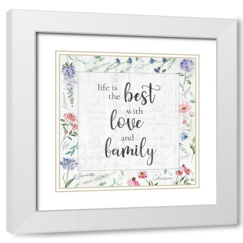 Love and Family White Modern Wood Framed Art Print with Double Matting by Brockmon, Kristen