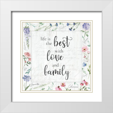 Love and Family White Modern Wood Framed Art Print with Double Matting by Brockmon, Kristen