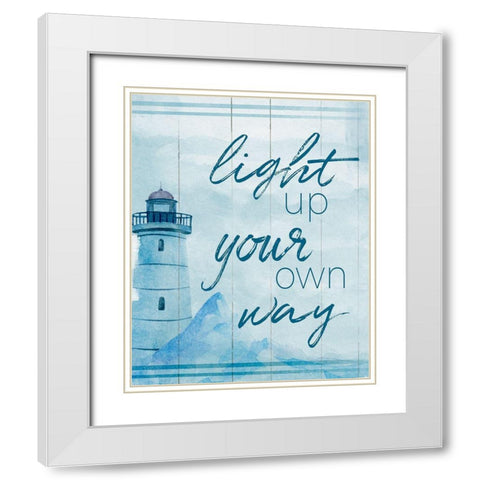 Light Up White Modern Wood Framed Art Print with Double Matting by Santiago, Daniela