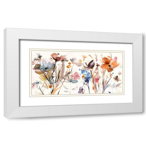Pop Garden White Modern Wood Framed Art Print with Double Matting by Robinson, Carol