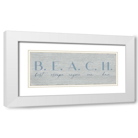 Best Escape White Modern Wood Framed Art Print with Double Matting by CAD Designs