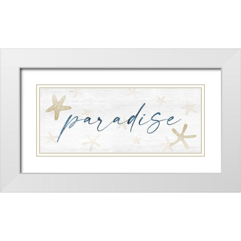 Paradise White Modern Wood Framed Art Print with Double Matting by Carpentieri, Natalie
