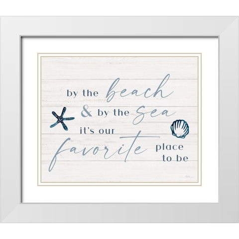 By the Beach White Modern Wood Framed Art Print with Double Matting by Carpentieri, Natalie