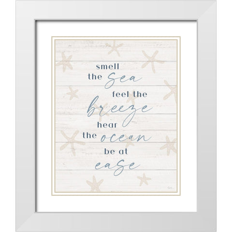 Be at Ease White Modern Wood Framed Art Print with Double Matting by Carpentieri, Natalie