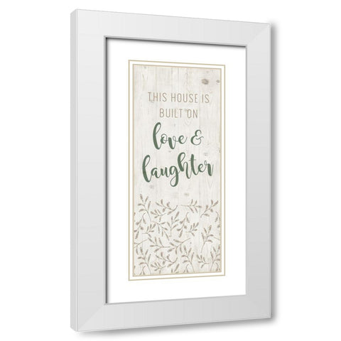 Love and Laughter White Modern Wood Framed Art Print with Double Matting by Murray, Amanda
