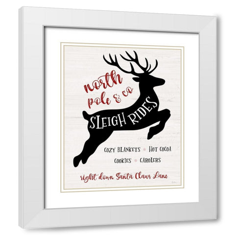 Sleigh Rides White Modern Wood Framed Art Print with Double Matting by Carpentieri, Natalie