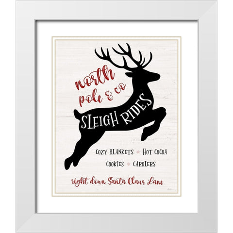 Sleigh Rides White Modern Wood Framed Art Print with Double Matting by Carpentieri, Natalie