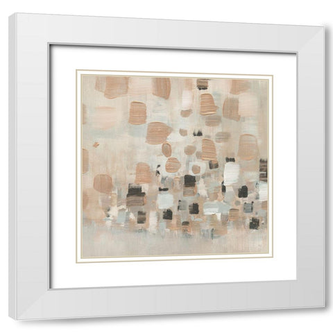 Skipping Rocks White Modern Wood Framed Art Print with Double Matting by Jill, Susan