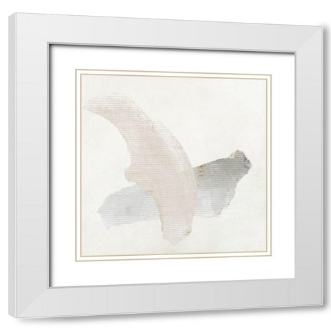 Soft Stroke I White Modern Wood Framed Art Print with Double Matting by Jill, Susan