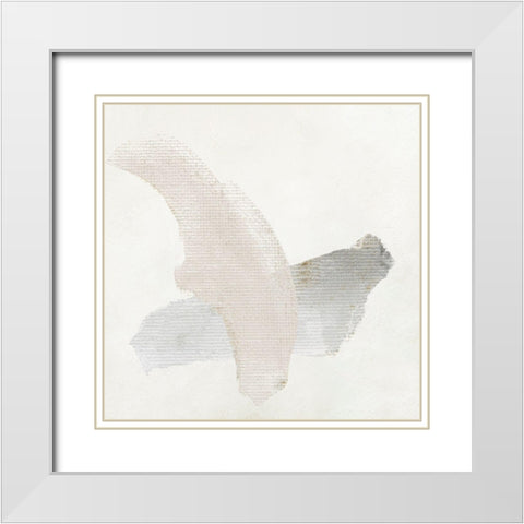 Soft Stroke I White Modern Wood Framed Art Print with Double Matting by Jill, Susan
