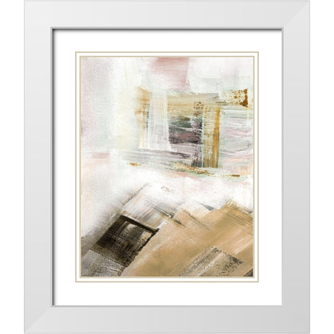 Sweep II White Modern Wood Framed Art Print with Double Matting by Shapiro, Judith