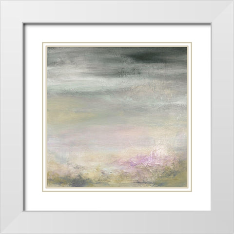 Abstracted Garden White Modern Wood Framed Art Print with Double Matting by Robinson, Carol