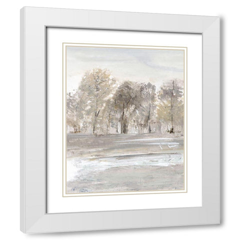 Meadows Edge II White Modern Wood Framed Art Print with Double Matting by Jill, Susan