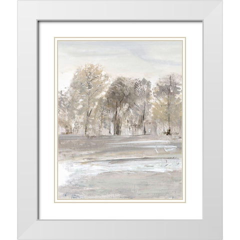 Meadows Edge II White Modern Wood Framed Art Print with Double Matting by Jill, Susan