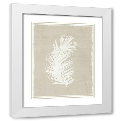 Palm Oasis I White Modern Wood Framed Art Print with Double Matting by Carpentieri, Natalie
