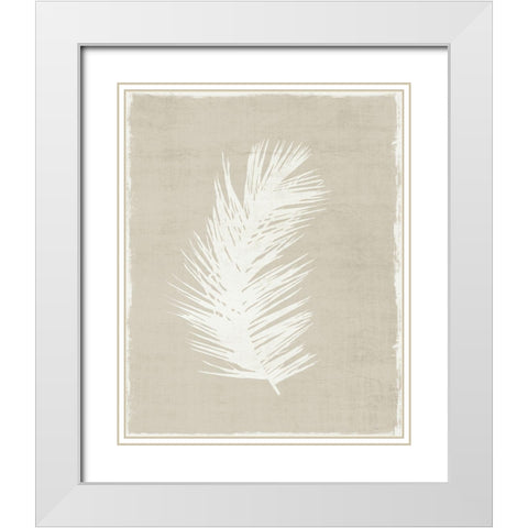 Palm Oasis I White Modern Wood Framed Art Print with Double Matting by Carpentieri, Natalie
