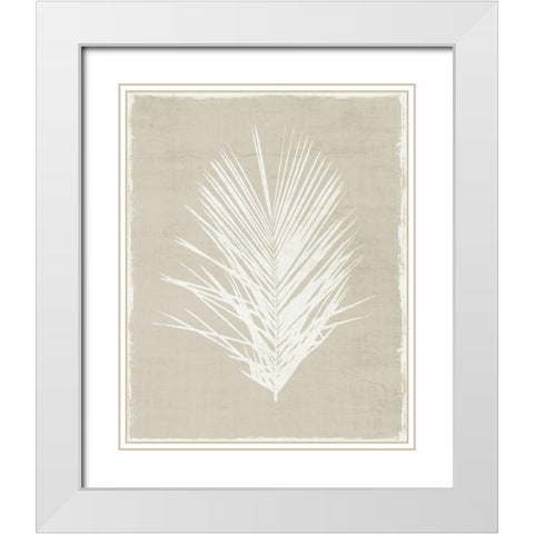 Palm Oasis II White Modern Wood Framed Art Print with Double Matting by Carpentieri, Natalie