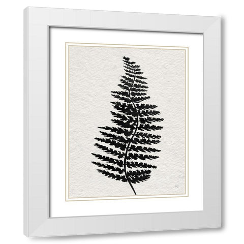 Forest Fern III White Modern Wood Framed Art Print with Double Matting by Jill, Susan